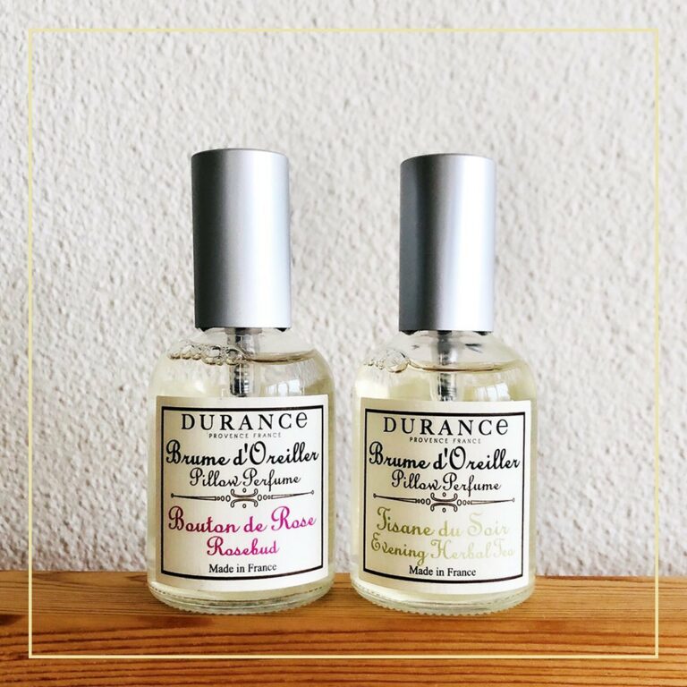 【本日のご褒美】やさしい香りに包まれてフランス発「デュランス」のピローミストは、ローズの香りからハーブの香りまで種類が豊富なので選ぶのも楽しい