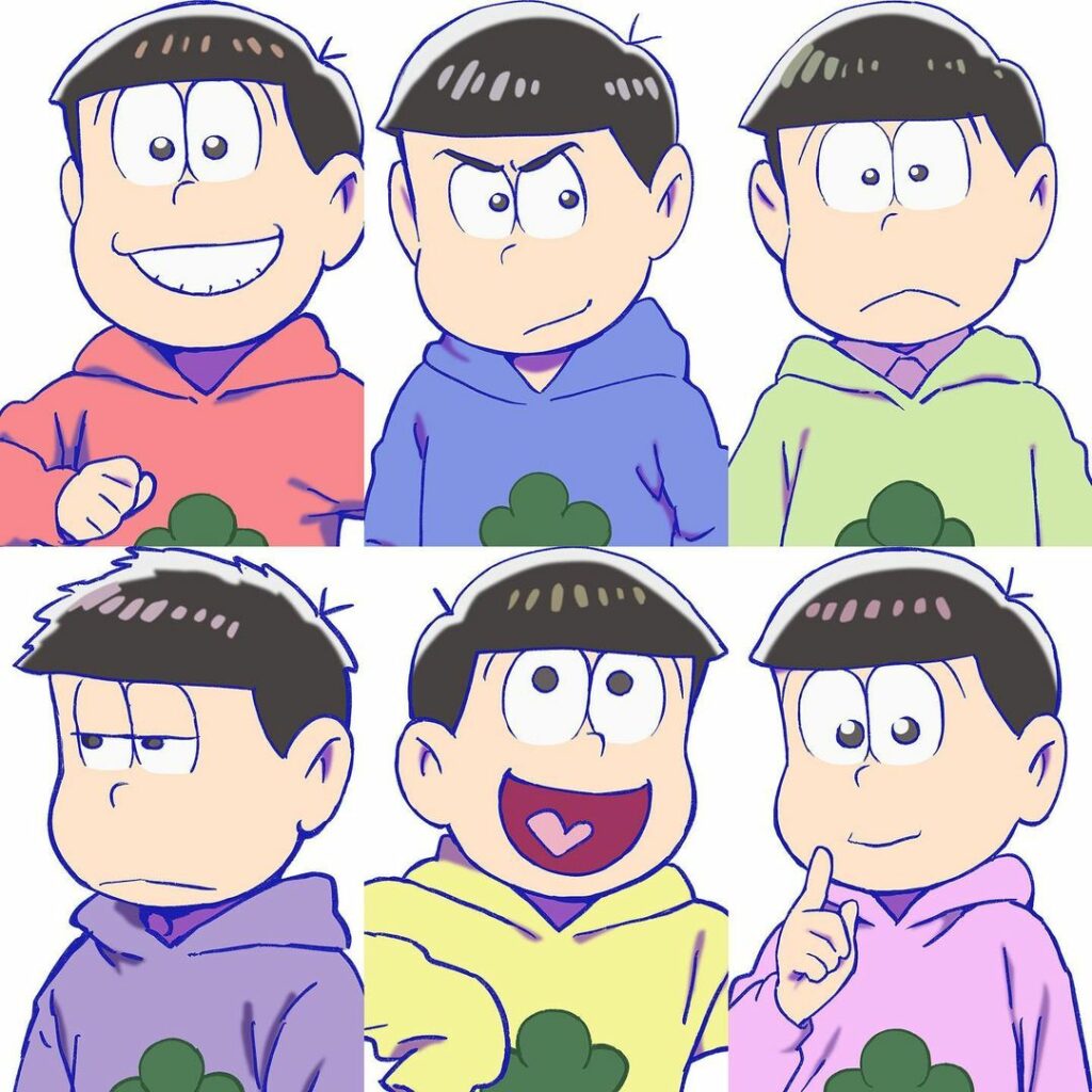 発売中のBAILA12月号では、なんと着回し企画にアニメ「おそ松さん」から松野6兄弟がゲストで出演中婚活アプリに登録した聡子の元に、同じ顔の6人から「いいね」が