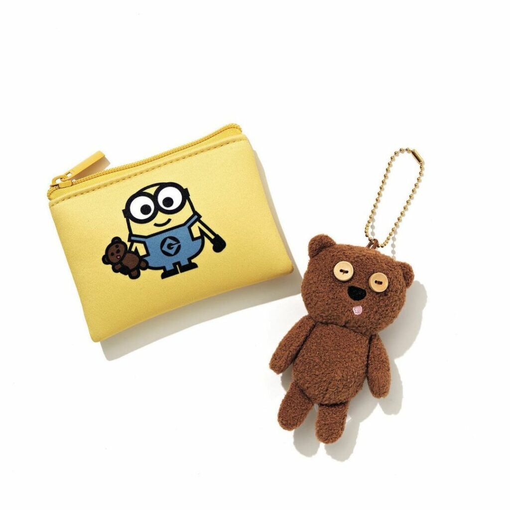 sweet3月号の付録に「ミニオンズ」が初登場！！本誌付録はティムのミニチャーム＆ボブのポーチセット﻿
﻿
ボブが大切にしているテディベアの