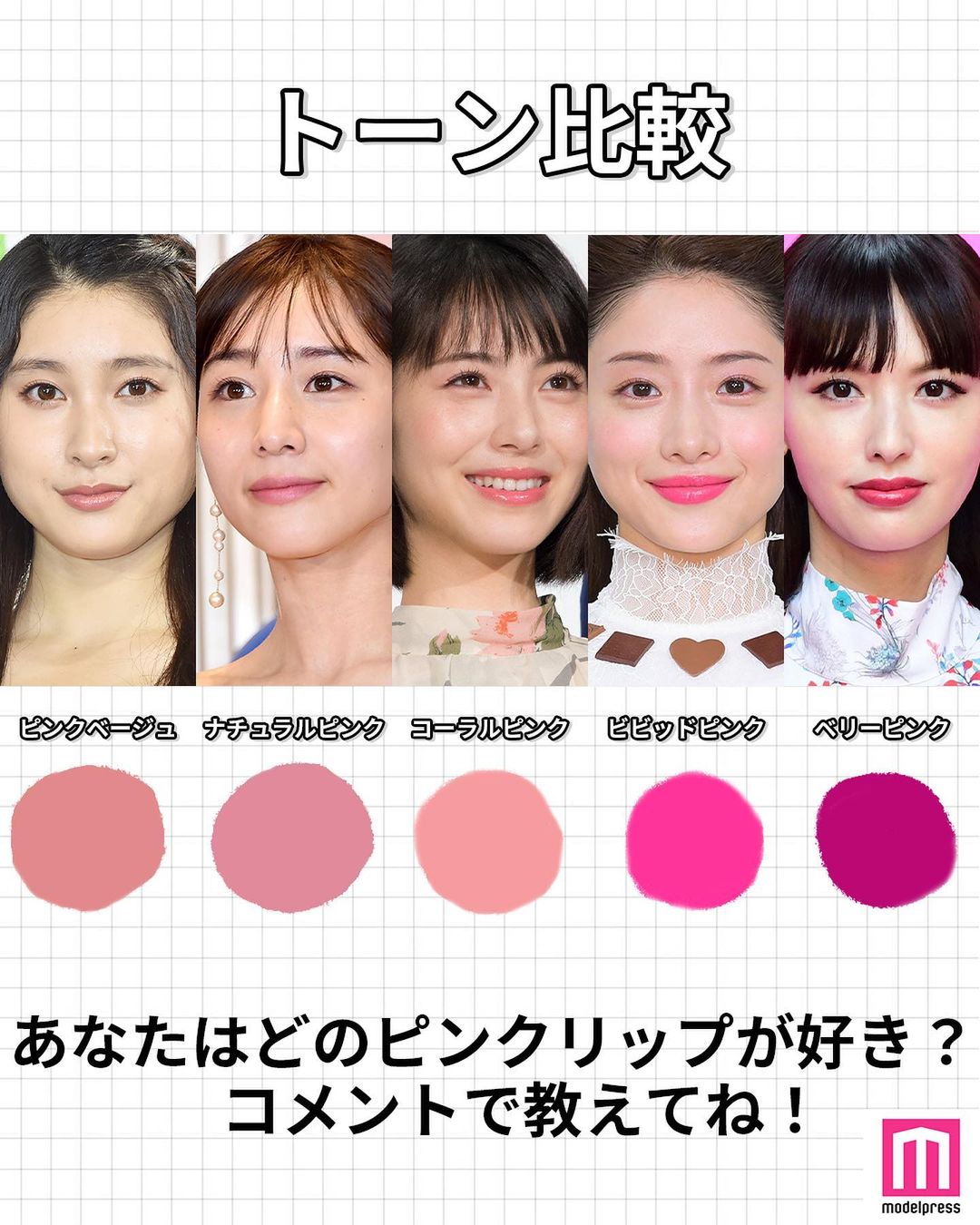 モデルプレス 女性芸能人のピンクリップ特集 色味によって雰囲気ガラリ 今回は ピンクリップを取り入れたメ Magmoe