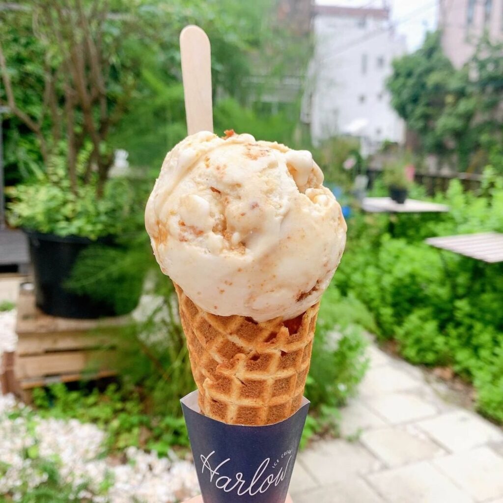 暑くなってくると、途端にアイスクリームが食べたくなりますね
こちらはHarlow ICE CREAMのココナッツ&メープルクッキー。使われているのは、#オーガニ