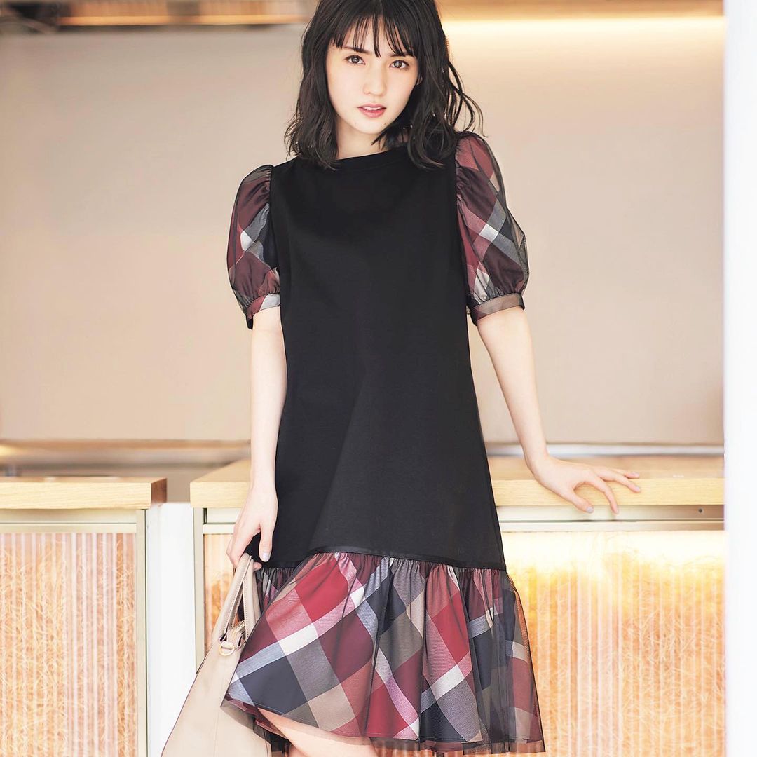 までの∳ 美人百花コラボ クレストブリッジチェックチュールスカート