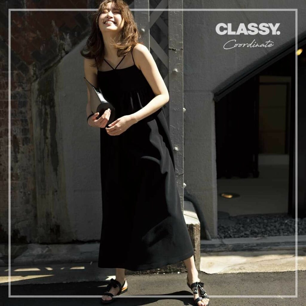 #CLASSYコーデ図鑑
【大人可愛い「黒ワンピ」コーデ】

／
何枚目のコーデが好きですか？
コメントで教えてください
＼

涼しくて、一枚でサマになる「ワン