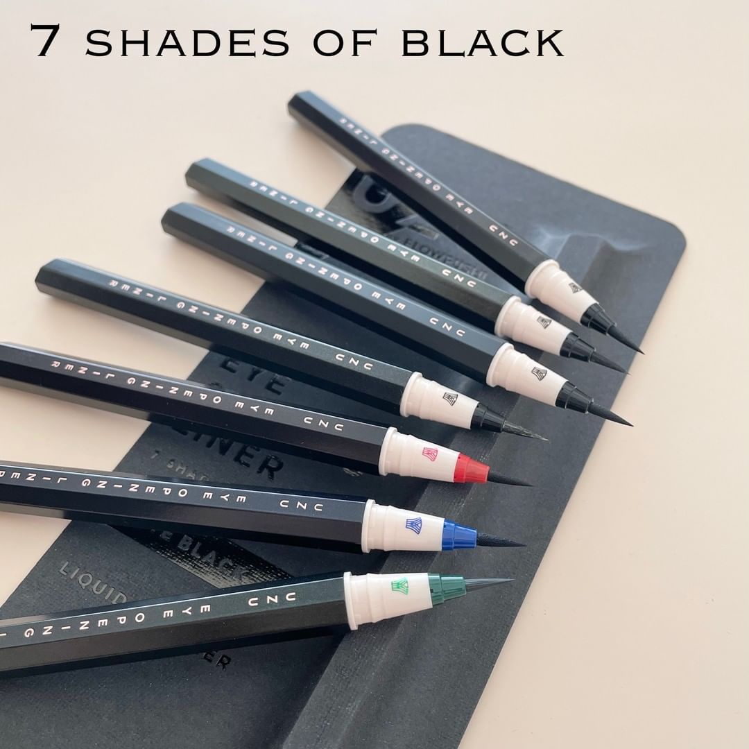 UZU の7種類のブラックアイライナーを比較してみました ━━━━━━━━━━━━━━ UZU EYE OPENING LINER SHADES  OF MAGMOE