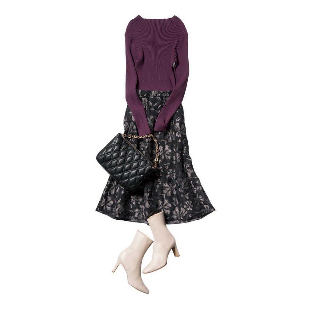 2月8日《毎日レディコーデ》 

ワインレッドのニット×黒のジャガードスカートの組み合わせで、エレガントな通勤コーデを楽しんで

※アイテムの詳細は美人百花.c