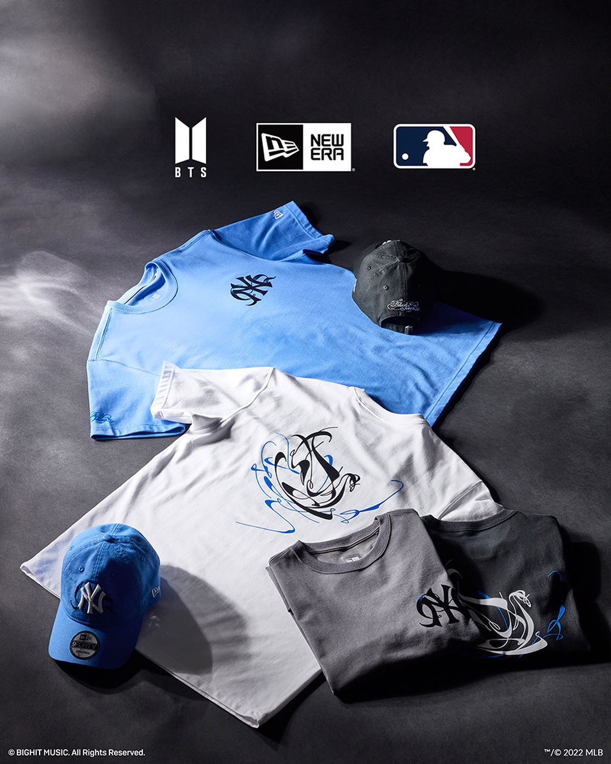 ニュース：「ニューエラ」がBTS、MLBとトリプルコラボ 「Dynamite」や「Butter」に着想したバケットハットやTシャツなど18商品を発売  帽子ブラ - MAGMOE