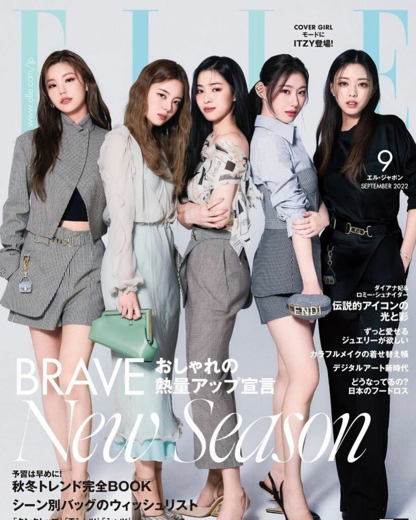 明日発売の『エル・ジャポン』9月号の表紙にグローバルガールズグループのITZY（イッチ）が「フェンディ」のイットルックをまとって初登場！エル デジタルのスペシャ