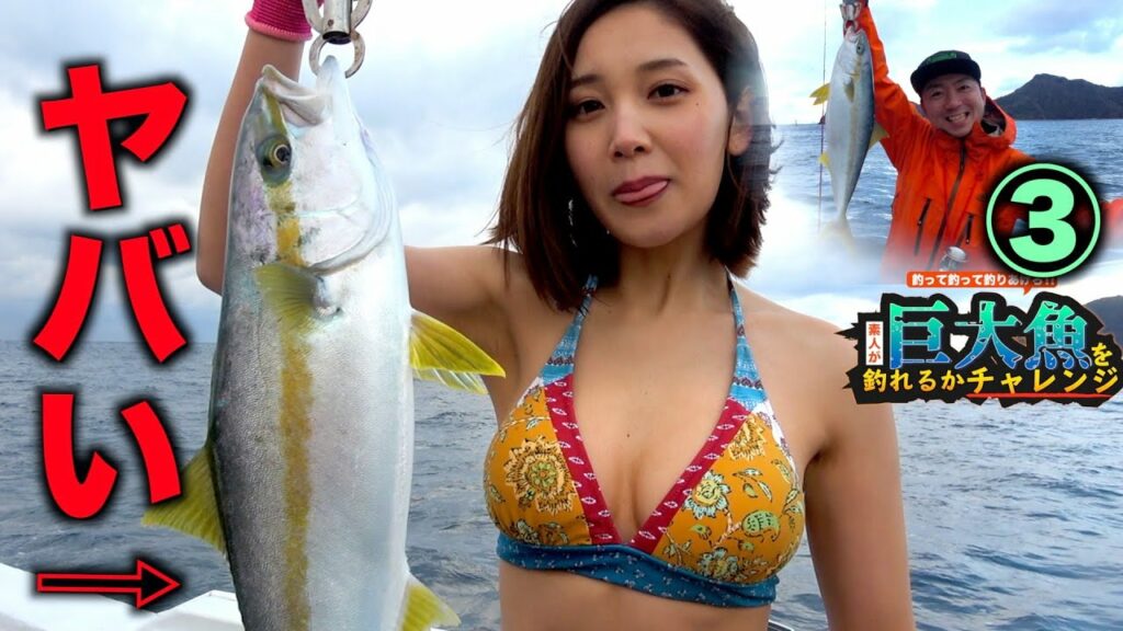 青物連発で船内パニック!!水着素人がタイラバでヒラマサ釣れた【素人が巨大魚を釣れるかチャレンジin対馬 3】 青物連発で船内パニック!!水着素人がタイラバでヒラマサ釣れた【素人が巨大魚を釣れるかチャレンジin対馬 3】