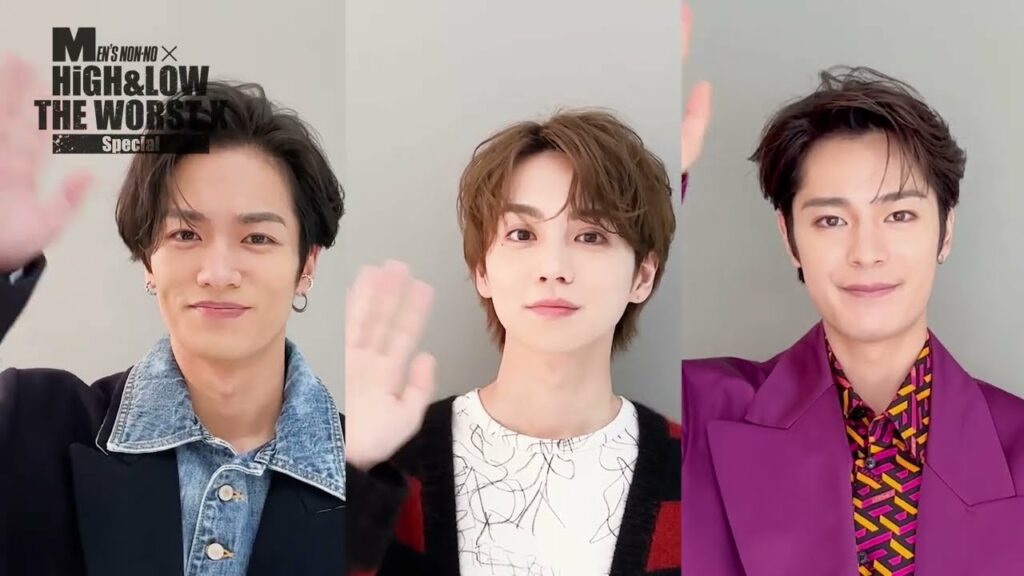 【HiGH&LOW THE WORST X】川村壱馬＆吉野北人＆塩野瑛久が３日連続でメンズノンノウェブに登場！スペシャルコメントムービー