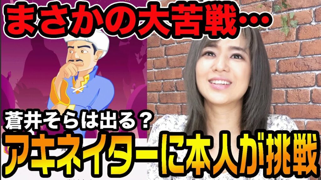 【大苦戦】アキネイターで蒼井そらが出るか検証したら大変なことに…！