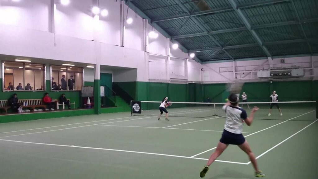 水沼茉子/江見優生乃 対 池田玲/安形玲耶 2014 インカレ室内 ①