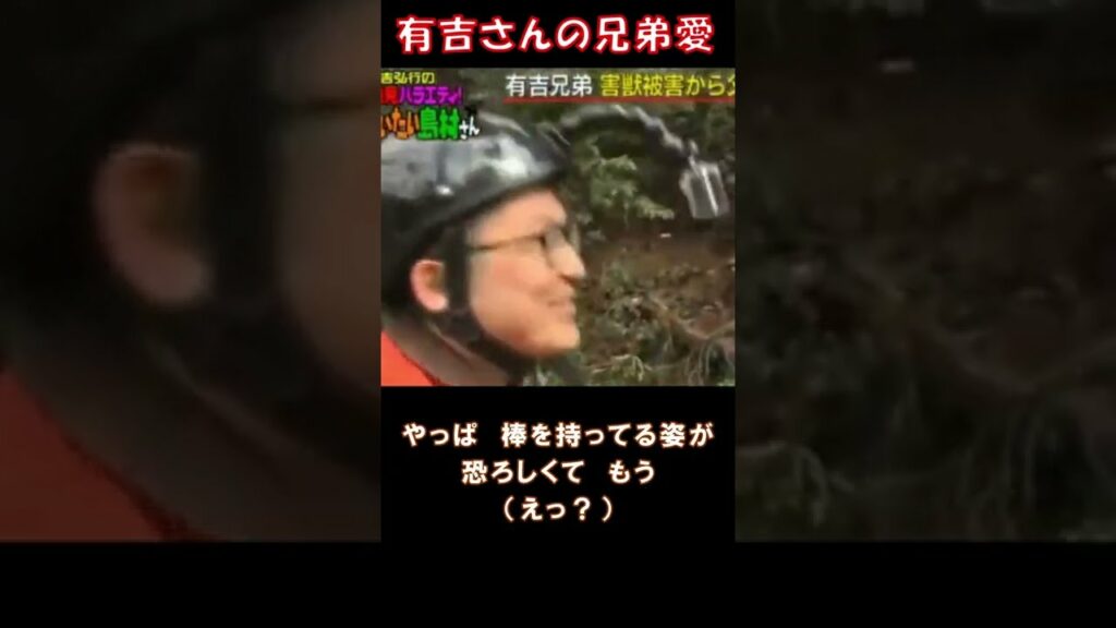 何かに怯える有吉弘行さんの弟　#Shorts #有吉#兄弟愛