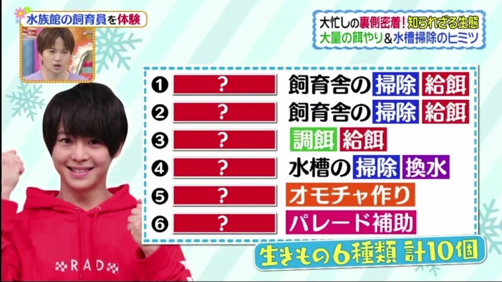 Hey! Say! JUMP・知念侑李 大忙しの裏側密着!知られざる生態 大量の餌やり&水槽掃除のヒミック ホッキョクグマ飼育舎をお掃除