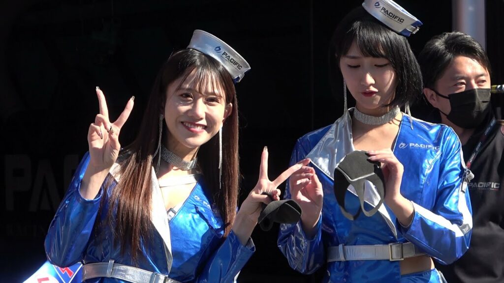 レースクイーン登場!辻門アネラ 川瀬もえ 名取くるみ 9号車 Pacific Fairies