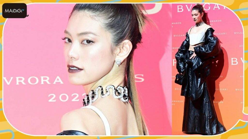 森星、美デコルテ全開＆ウエストちら見せの大胆ファッション　「BVLGARI AVRORA AWARDS 2022」初受賞