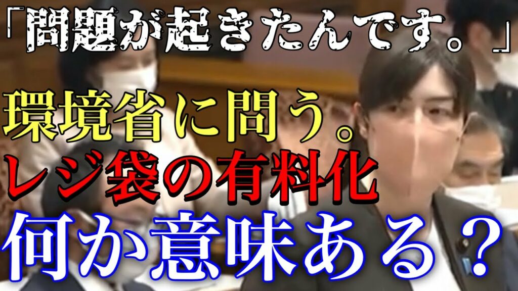 【国会切抜き】小野田紀美「なんだこれは!?レジ袋有料化、これあんま意味ないんじゃ。」環境省に本質的な質問をしていた。 【国会切抜き】小野田紀美「なんだこれは!?レジ袋有料化、これあんま意味ないんじゃ。」環境省に本質的な質問をしていた。