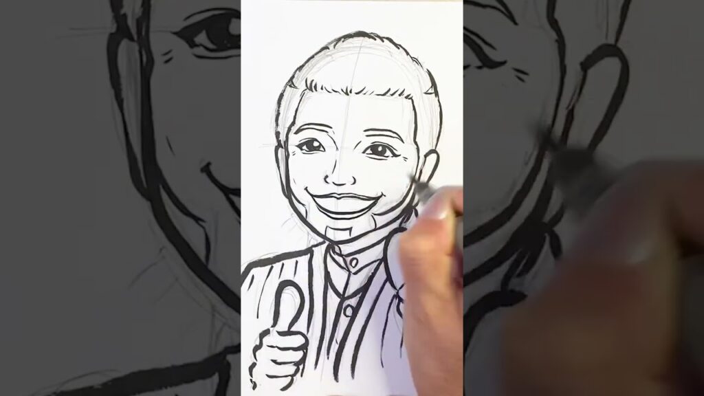 【コラボ似顔絵】トラジャの吉澤閑也くんとゴールデンカムイの白石由竹を似顔絵師がミックスしてみた #shorts 【コラボ似顔絵】トラジャの吉澤閑也くんとゴールデンカムイの白石由竹を似顔絵師がミックスしてみた #shorts