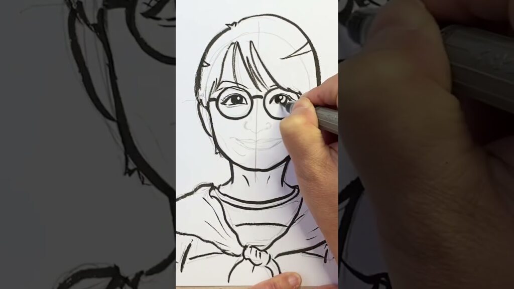 【コラボ似顔絵】美 少年の那須雄登くんと魔女の宅急便のトンボを似顔絵師がミックスしてみた #shorts