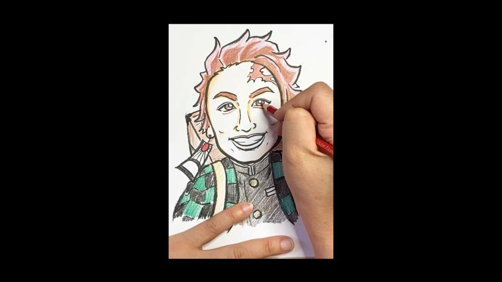 【ヤバい似顔絵】炭治郎と中丸雄一くんを合成して描いてみた！KAT-TUN 鬼滅の刃#shorts