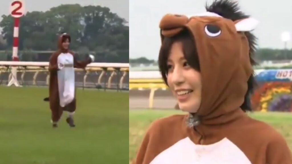 【ウマ娘】堤礼実アナが馬になって東京競馬場を芝ダッシュ！