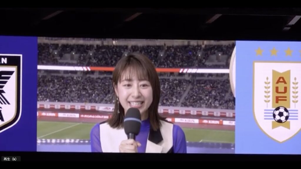 スタジアムに突然！林美沙希アナウンサーが登場！そして川平慈英さんが満員のスタジアムを盛り上げます！！