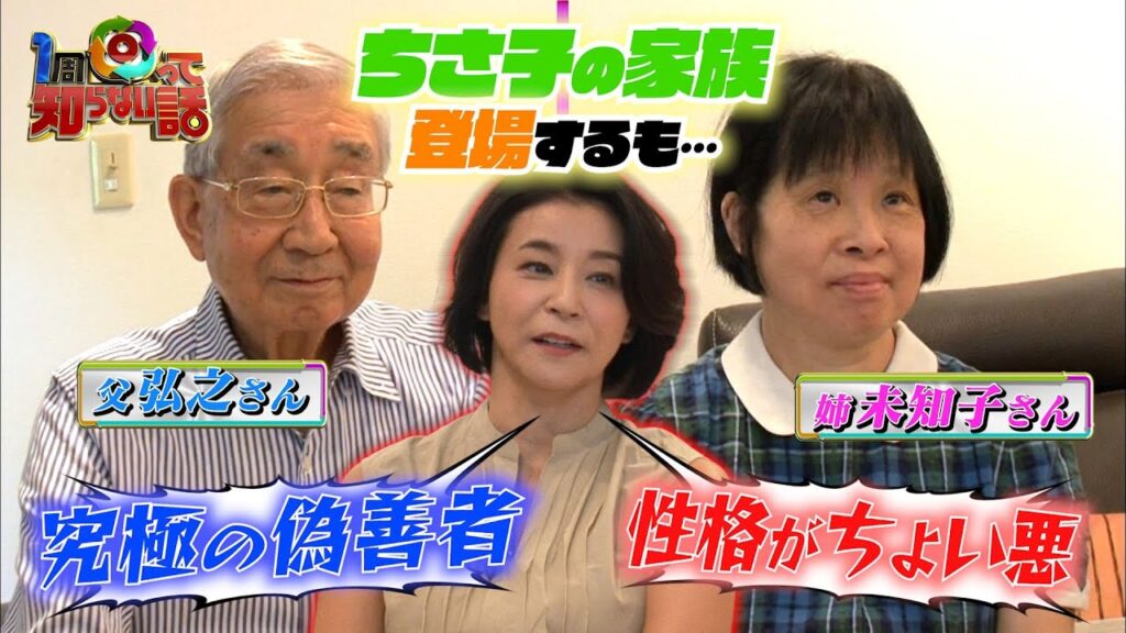 【1周回って知らない話公式名場面集】#1 高嶋ちさ子一家に密着！姉みっちゃんの初登場シーン！