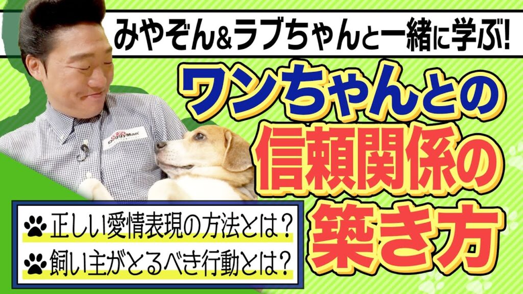 【🙋♀️みやぞんと一緒に学ぶ❗️①】今すぐできる!ワンちゃんとの信頼関係の築き方 👩❤️🐶 【🙋♀️みやぞんと一緒に学ぶ❗️①】今すぐできる!ワンちゃんとの信頼関係の築き方 👩❤️🐶