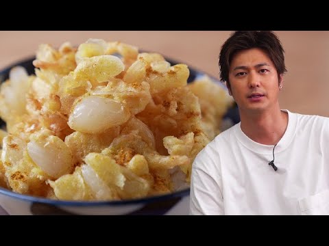 サクサクシャキシャキが止まらないカレー風味のかき揚げ！使う食材は１つだけ！