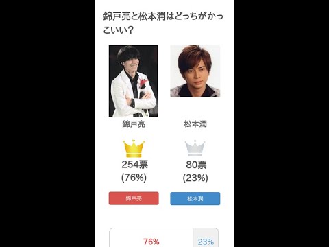 錦戸亮と松本潤はどっちがかっこいい？【投票結果】 #Shorts