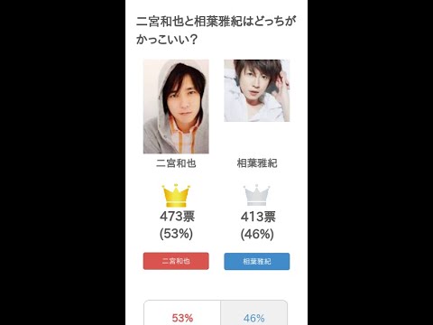 二宮和也と相葉雅紀はどっちがかっこいい？【投票結果】 #Shorts