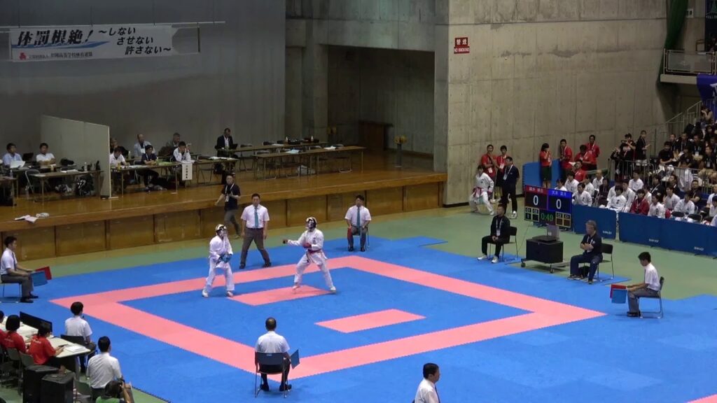 2019年IH 空手道 女子 個人組手 1回戦 細井映生（如水館 広島） × 天本菜月（宮崎第一 宮崎）