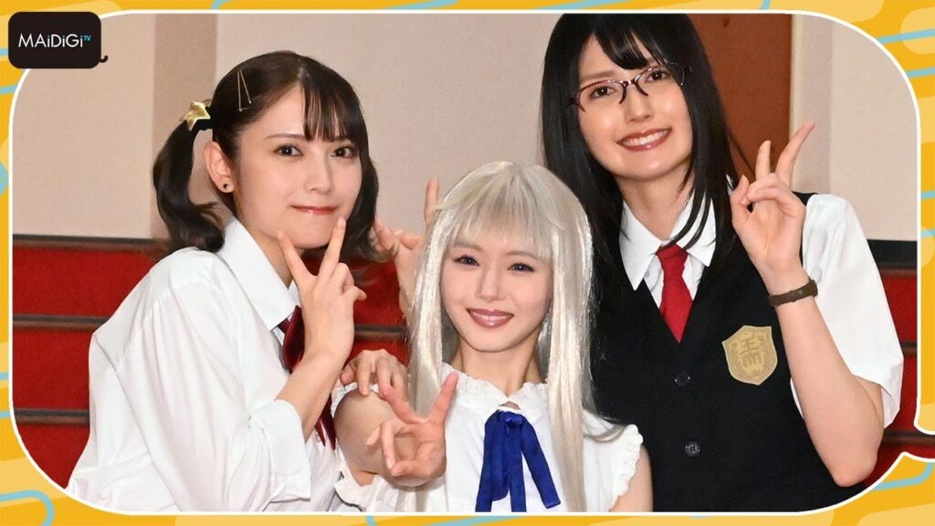 桃月なしこ、舞台「あの花」続投に意欲十分 ミニスカ制服&ツインテールで登場 桃月なしこ、舞台「あの花」続投に意欲十分 ミニスカ制服&ツインテールで登場