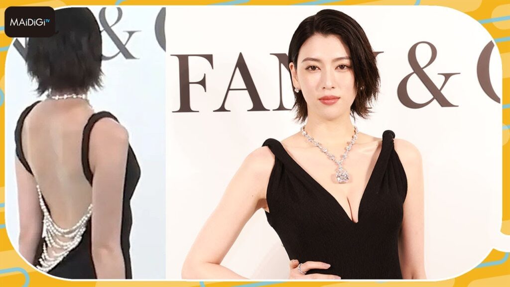 三吉彩花、大胆ドレスで胸元＆美背中見せ　ハイジュエリー身に着け緊張？　ティファニー銀座本店リニューアルオープニングセレモニー