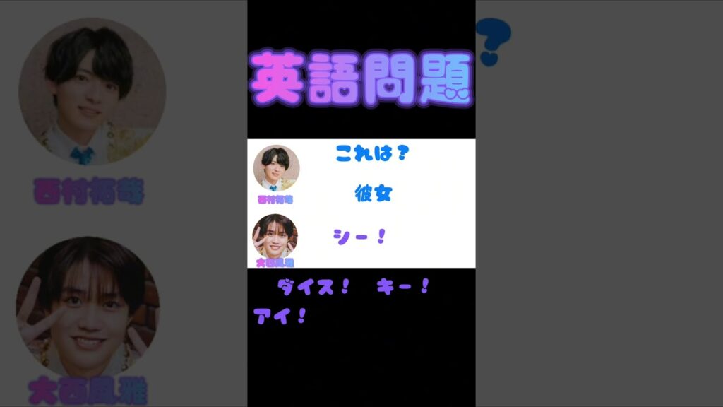 英語問題/ふがたく　#大西風雅 #西村拓哉#英語問題