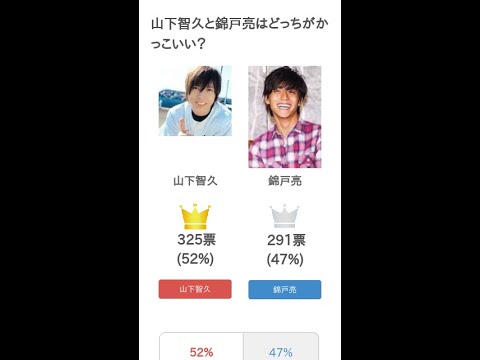 山下智久と錦戸亮はどっちがかっこいい？【投票結果】 #Shorts