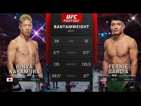 中村倫也 vs. ファーニー・ガルシア UFC 2023年8月26日