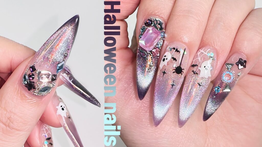 할로윈 네일👻🕸️ 신비로운 색감 표현하는 방법! 젤연장 / 셀프네일 / 네일아트 ASMR 할로윈 네일👻🕸️ 신비로운 색감 표현하는 방법! 젤연장 / 셀프네일 / 네일아트 ASMR