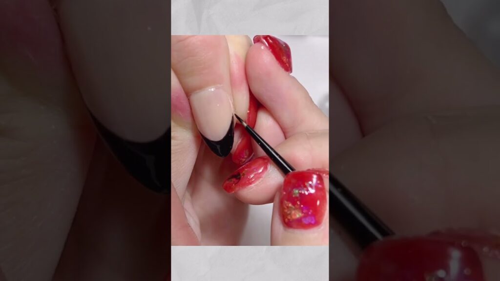 黒フレンチネイル♡