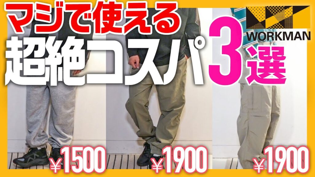 ワークマンのガチで使えるパンツ３選！カッコいいのに安すぎて困惑しています #全身ワークマン  コーデ【３０代メンズファッション】