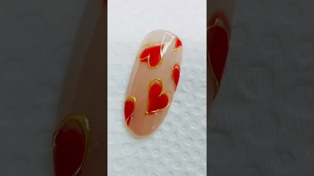 ハートミラーネイル  #ネイル #ネイルアート #ネイルデザイン