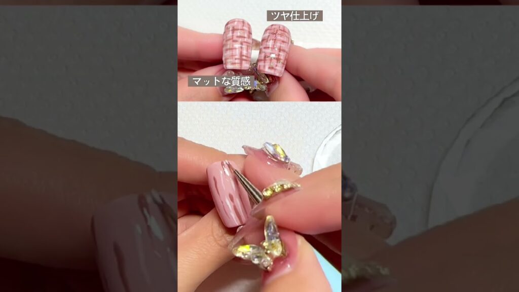 【ツイードネイル】DAISOダイソージェルで描くコツ♡#nails #shorts 【ツイードネイル】DAISOダイソージェルで描くコツ♡#nails #shorts