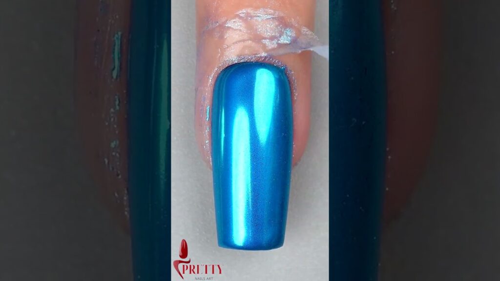 3D Mirror Effect Nail Art #shorts #nailsart #beauty #acrylicnails #relaxing satisfying