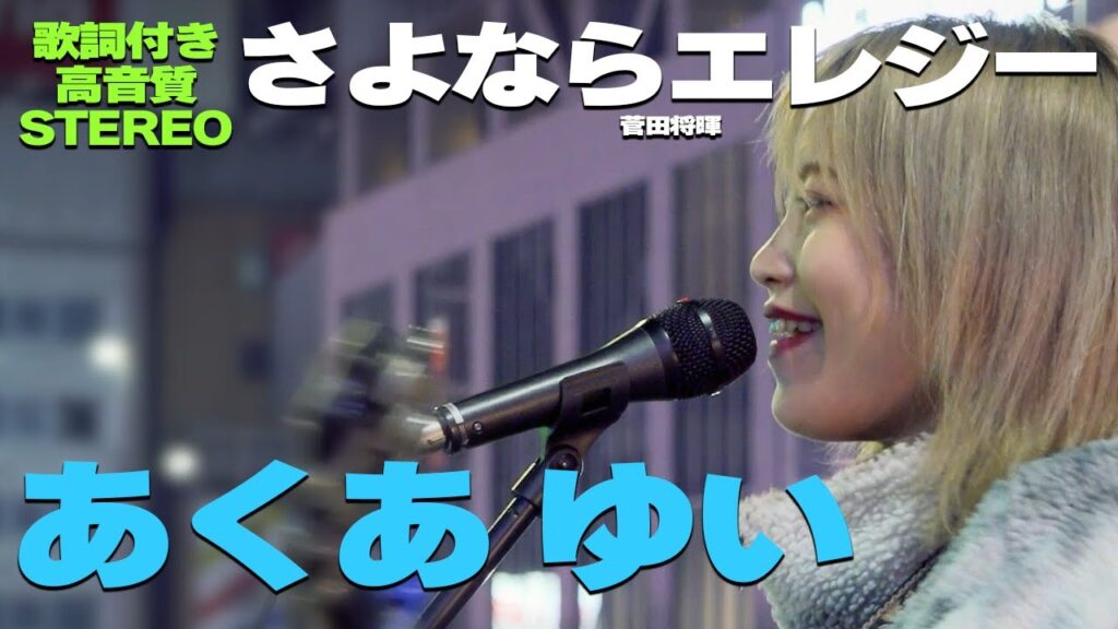 【歌詞付/高音質】あくあゆい『さよならエレジー / 菅田将暉』🎧推奨｜新宿路上ライブ