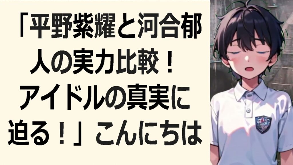 「平野紫耀と河合郁人の実力比較！アイドルの真実に迫る！」こんにちは、皆… 海外の反応 1738