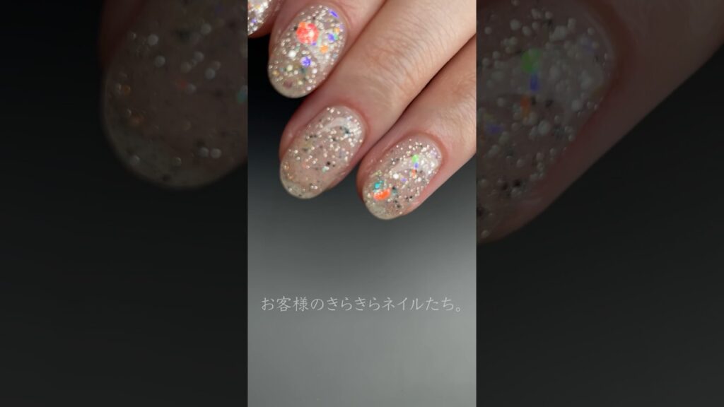 お客様のきらきら系のかわいいネイルたち。/ Glitter design nails by Mainee🤍🤍🤍2024 #shorts
