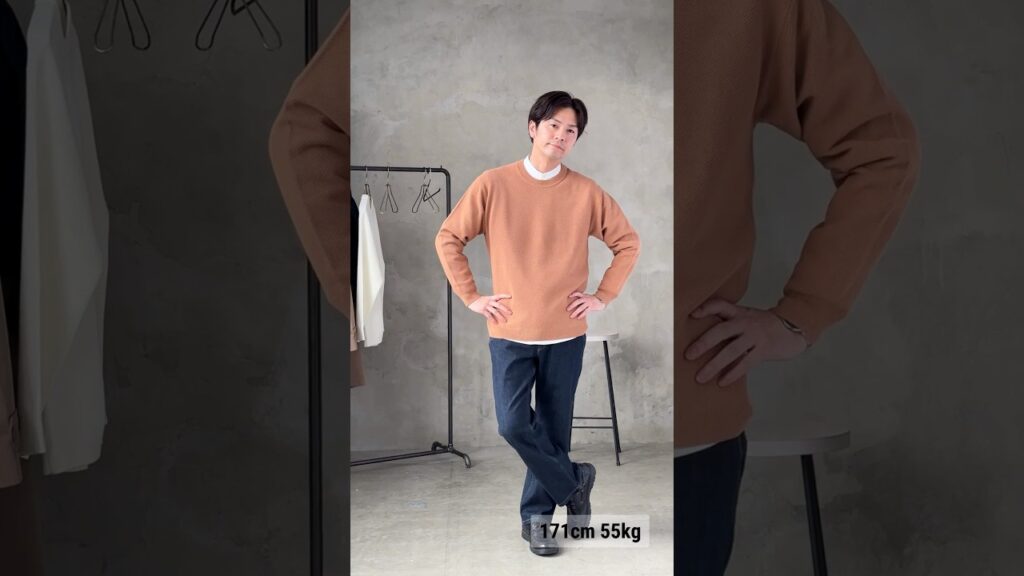 【30代・40代メンズ】とある日の休日コーデ　 #Dコレ #ディーコレクション #メンズ服 #ニット #バンドカラーシャツ #デニム #shorts