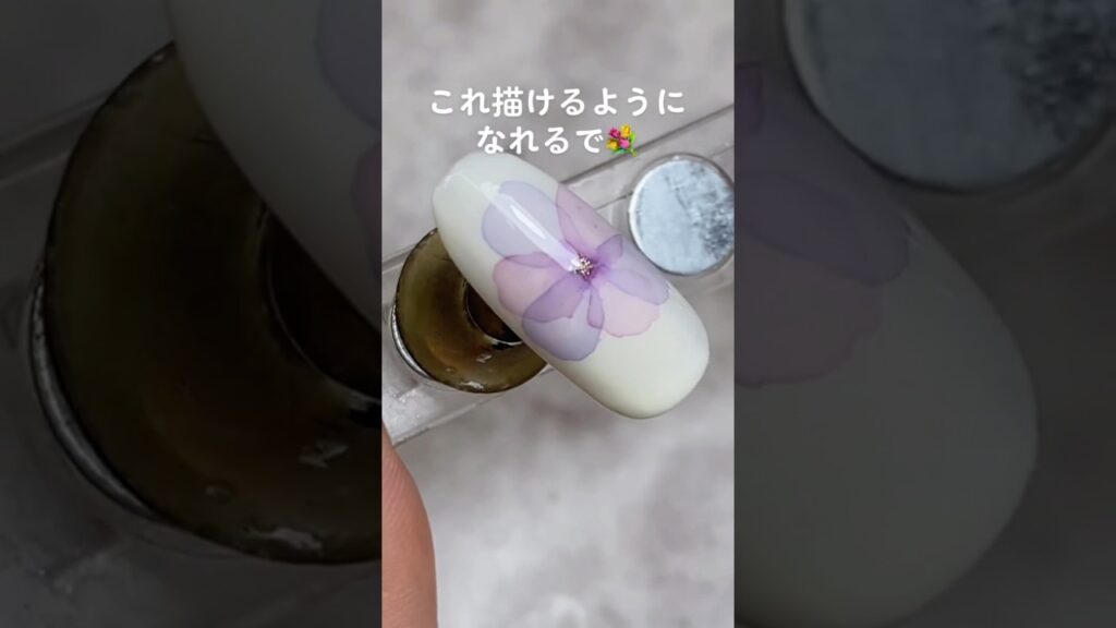 ◯◯とお水で出来るお花アートや💐#ネイル #ネイルデザイン #おかば #セルフネイル #ジェルネイル #tiktok #nails #nailart #ネイル工房 #プチプラ