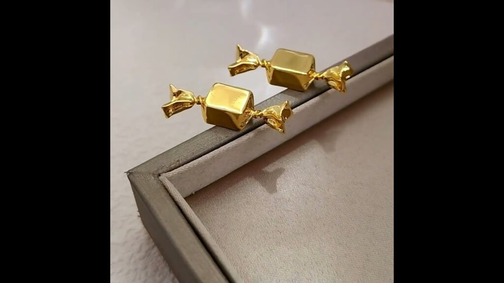 T1797 ●レディース　金属アレルギー対応　おしゃれカワイイ お菓子ピアス　キャンディ チョコレート 銅/18kgp ●#jewelry #accessory #仕入れ #卸し  #キャンディー