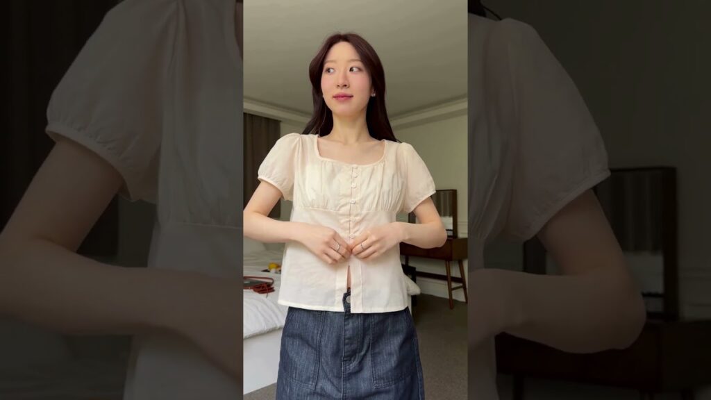 渋谷で10回以上可愛いって言われるブラウスコーデ #韓国ファッション #ファッション