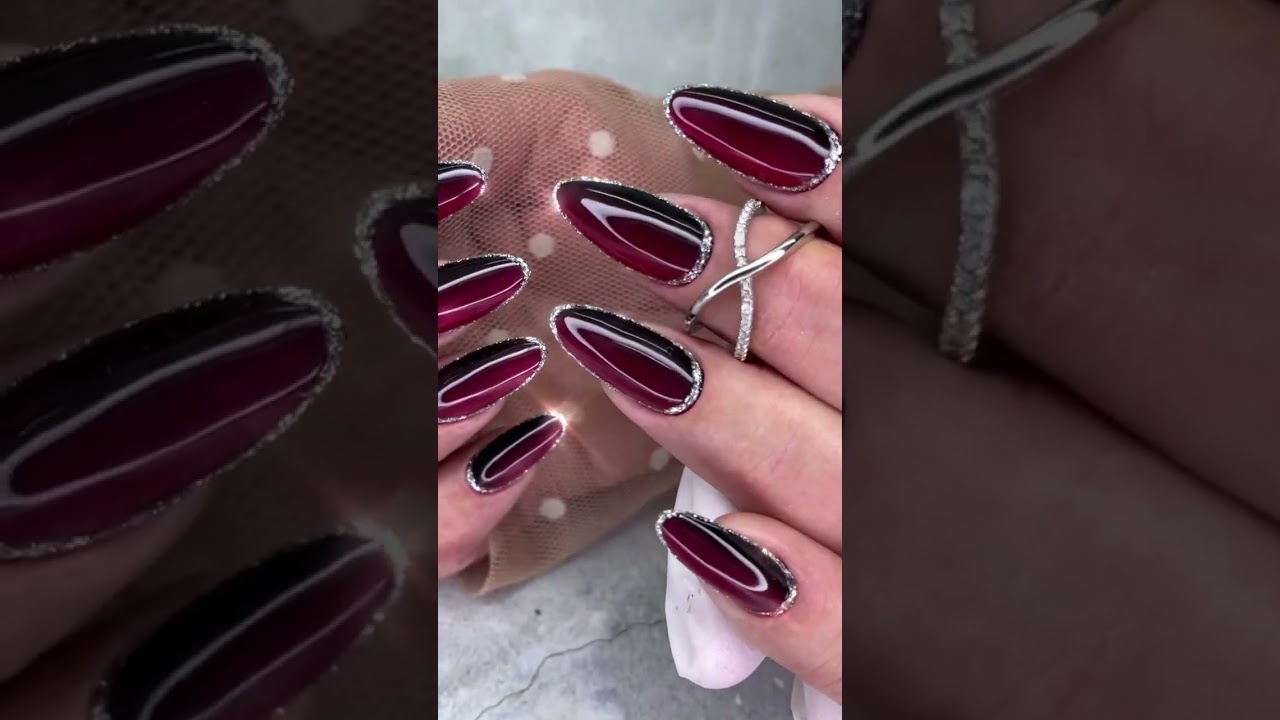 Бордовый градиент 😍 ️‍🔥♡ МАНИКЮР ♡ - MAGMOE